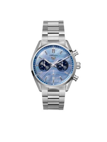 TAG Heuer Carrera Calibre Heuer 02 42 Stainless Steel / Blue MOP / Japan